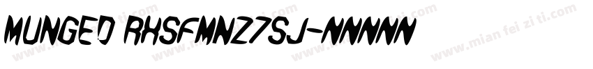 Munged RXsfmNz7sj字体转换
